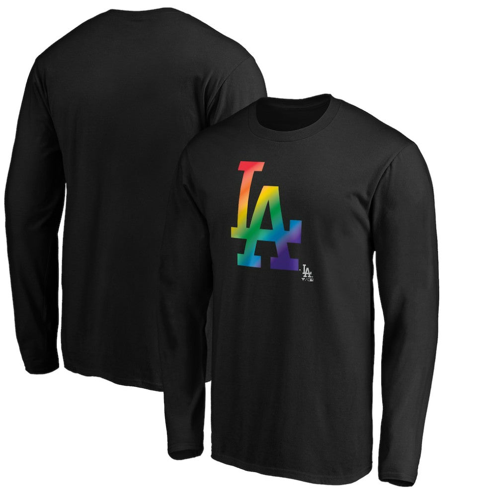 Los Angeles Dodgers Team Pride Logo Long Sleeve T-Shirt - Black