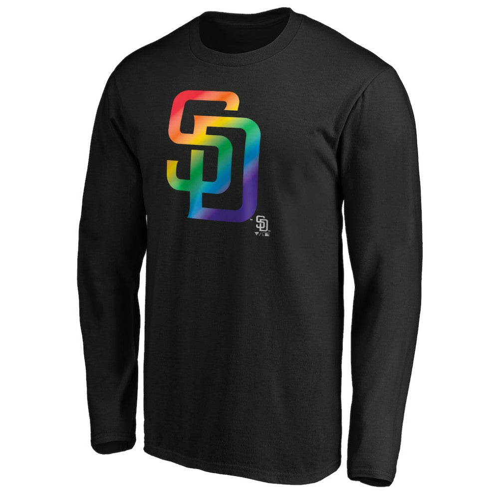 San Diego Padres Team Pride Logo Long Sleeve T-Shirt - Black