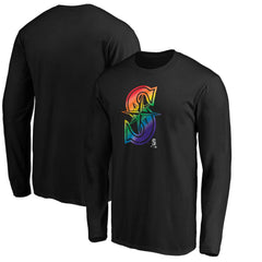 Seattle Mariners Team Pride Logo Long Sleeve T-Shirt - Black