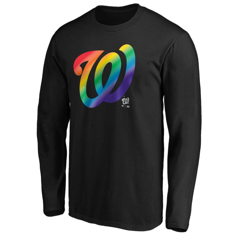 Washington Nationals Team Pride Logo Long Sleeve T-Shirt - Black