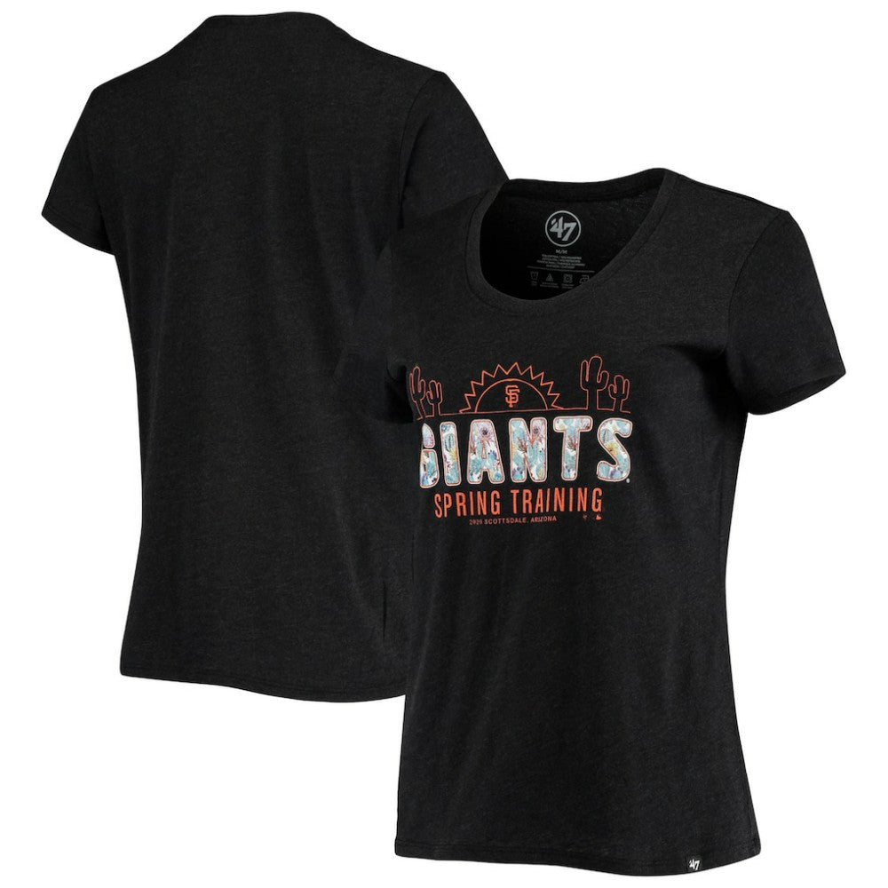 San Francisco Giants Women's Spring Training Floral Fill Club T-Shirt - Black | 47 brand