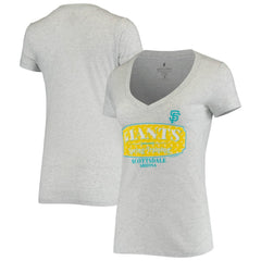 San Francisco Giants Soft as a Grape Women's Spring Training Tropical Banner T-Shirt - Heathered Gray