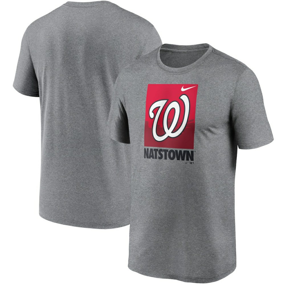 Washington Nationals Local Logo Legend T-Shirt - Heathered Gray | Nike