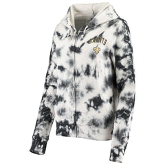 New Orleans Saints New Era Women's Tie Dye Fleece Full-Zip Hoodie - Black online
