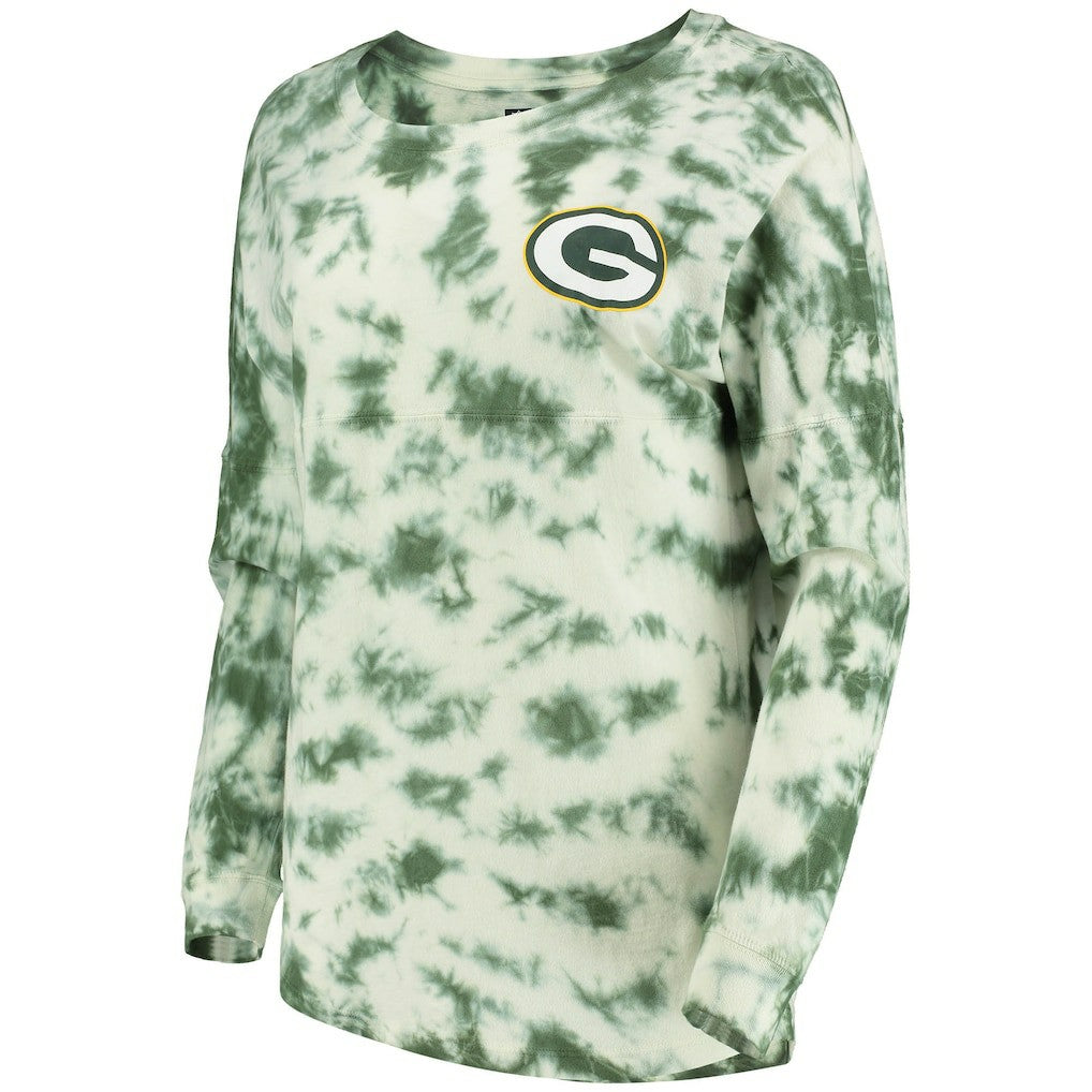 Green Bay Packers New Era Women's Tie-Dye Long Sleeve T-Shirt - Green sale