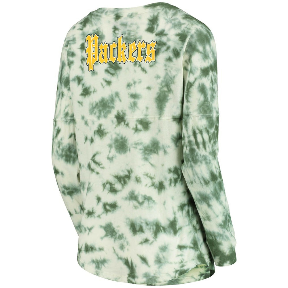 Green Bay Packers New Era Women's Tie-Dye Long Sleeve T-Shirt - Green sale