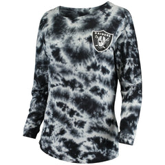 Las Vegas Raiders New Era Women's Tie-Dye Long Sleeve T-Shirt - Black cheap