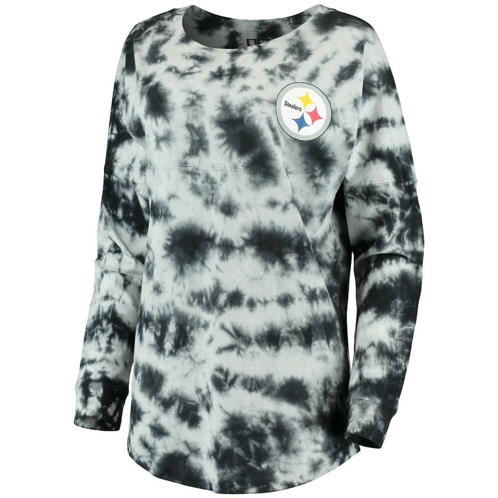 Pittsburgh Steelers New Era Women's Tie-Dye Long Sleeve T-Shirt - Black online