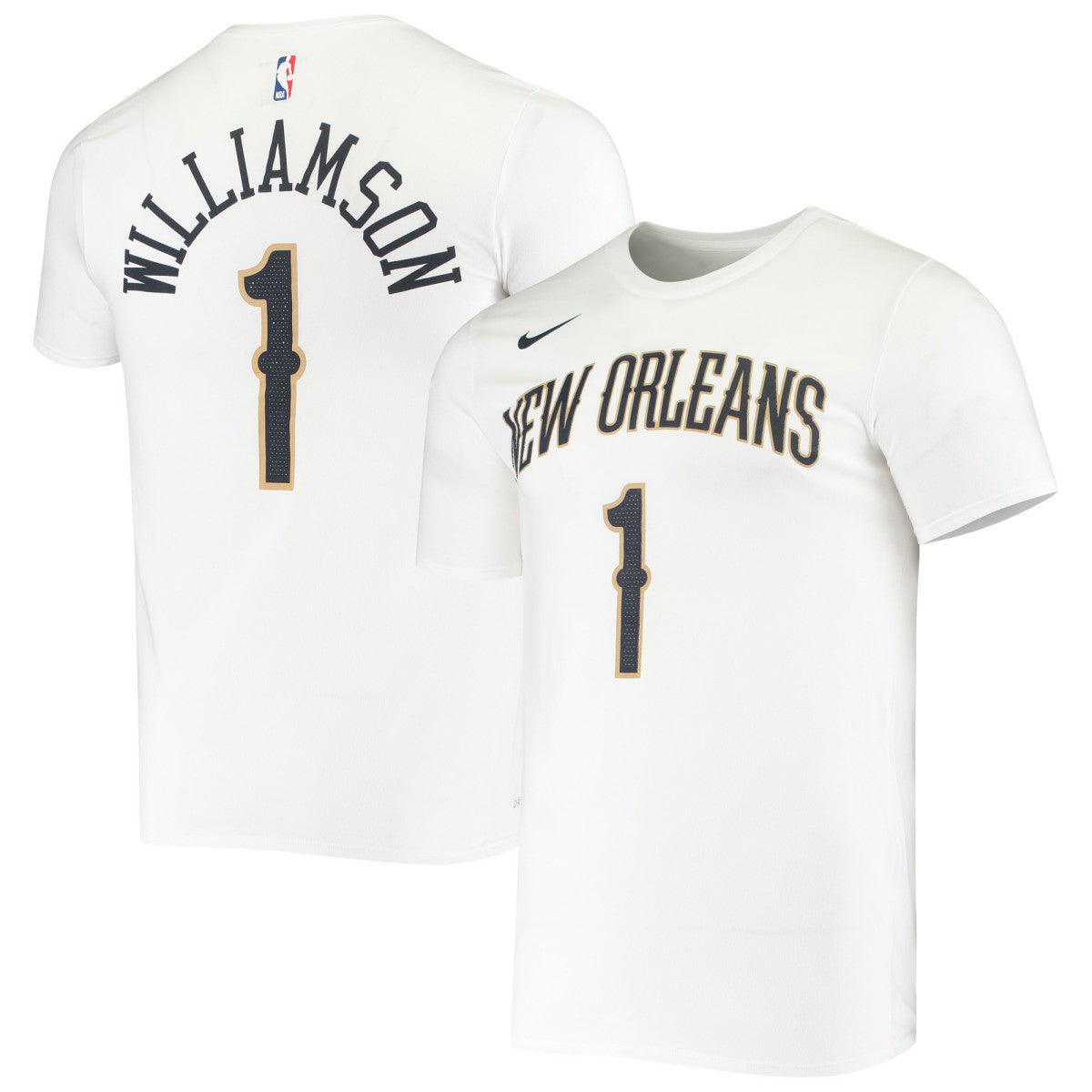 Zion Williamson New Orleans Pelicans Name & Number Performance T-Shirt - White | Nike shop