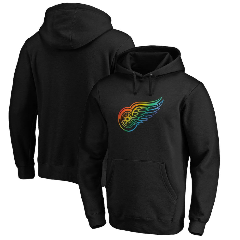 Detroit Red Wings Team Pride Logo Pullover Hoodie Black