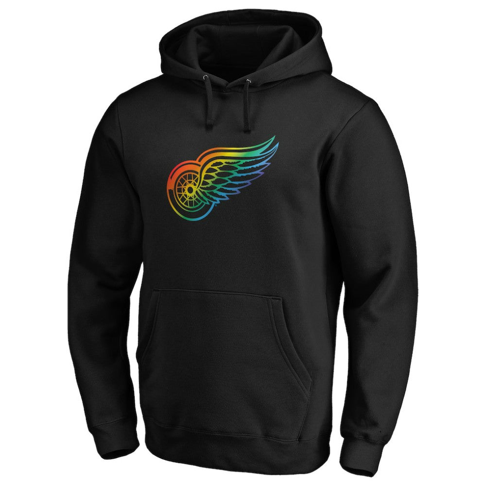 Detroit Red Wings Team Pride Logo Pullover Hoodie Black