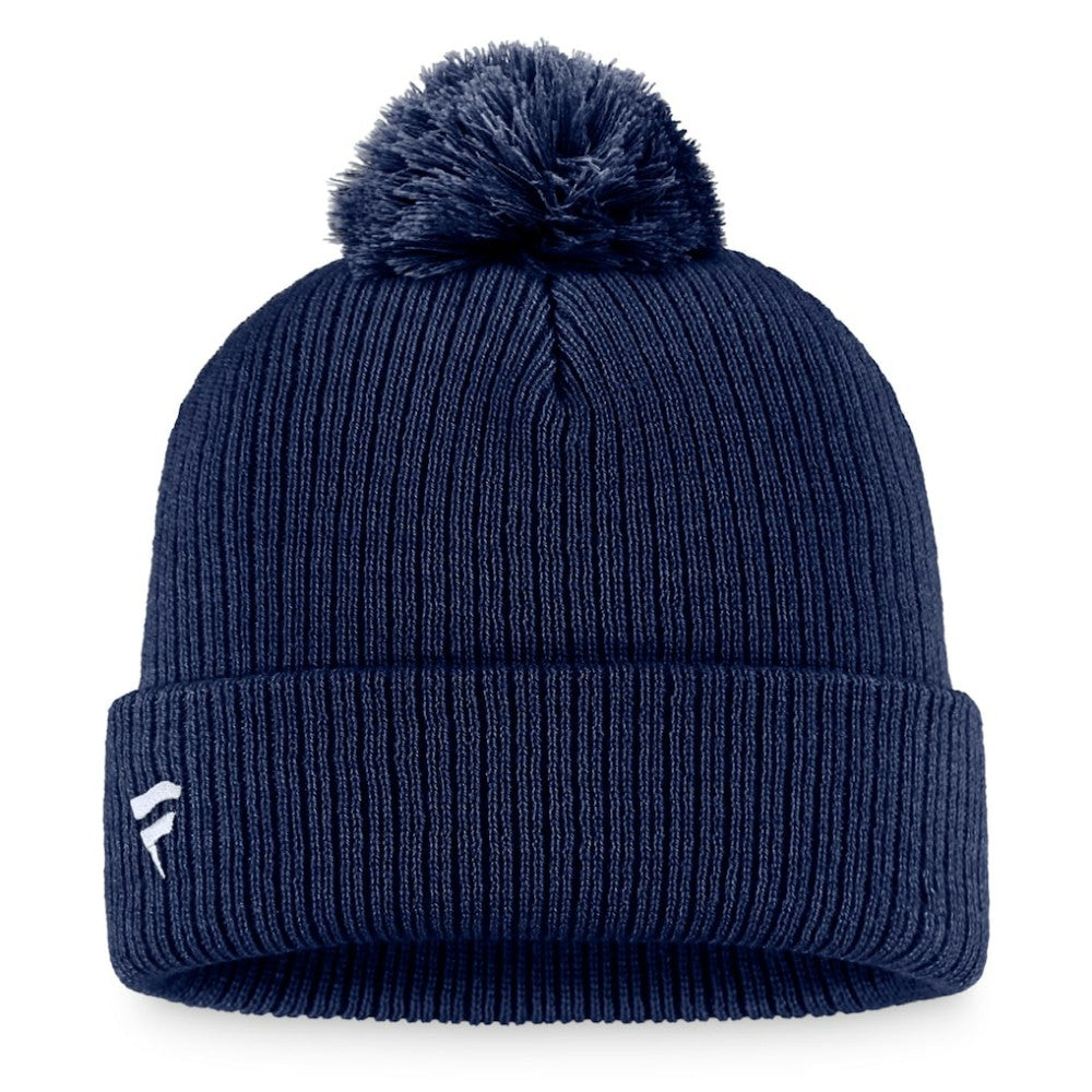 St. Louis Blues Fanatics Primary Logo Cuffed Knit Hat with Pom Navy