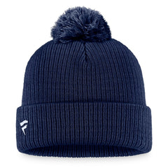 St. Louis Blues Fanatics Primary Logo Cuffed Knit Hat with Pom Navy