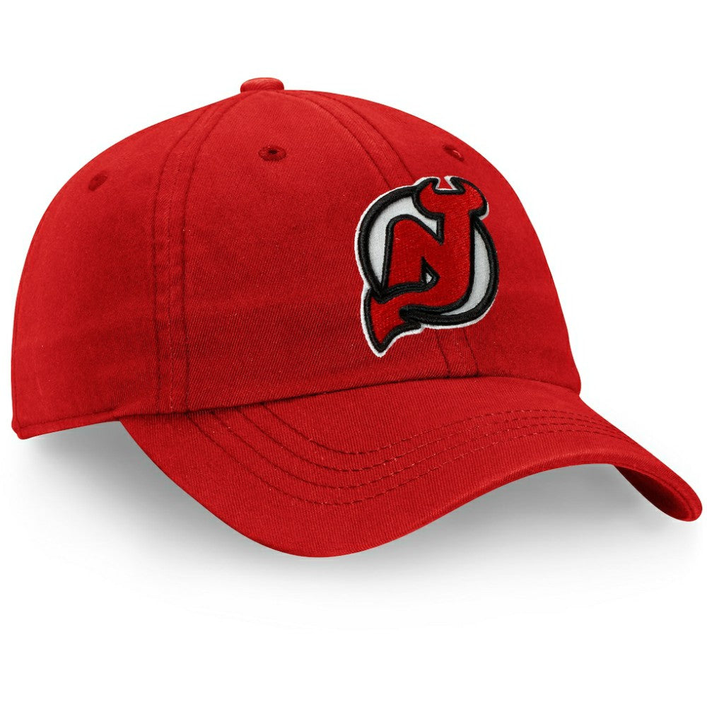 New Jersey Devils Fanatics Women's Core Primary Logo Adjustable Hat Red
