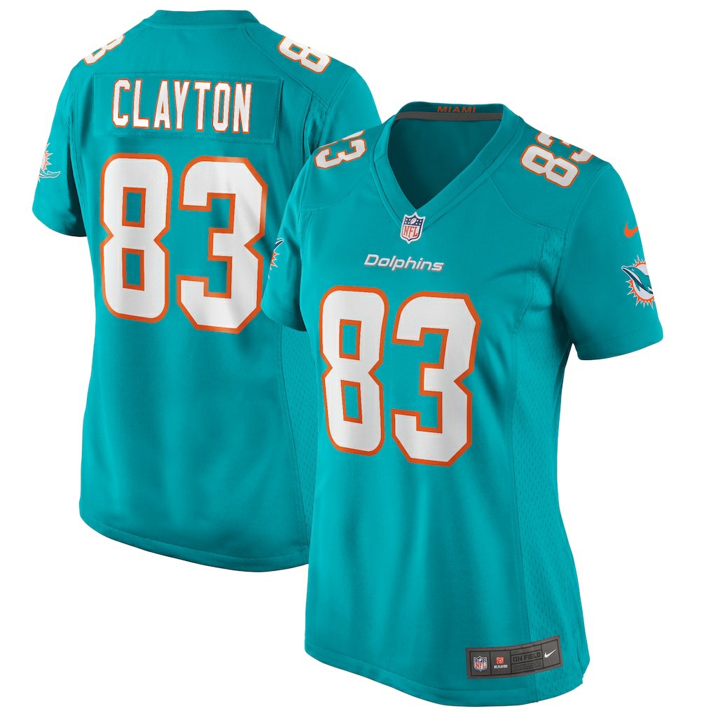 Mark Clayton Miami Dolphins Women's Game Retired Player Jersey - Aqua | Nike discount