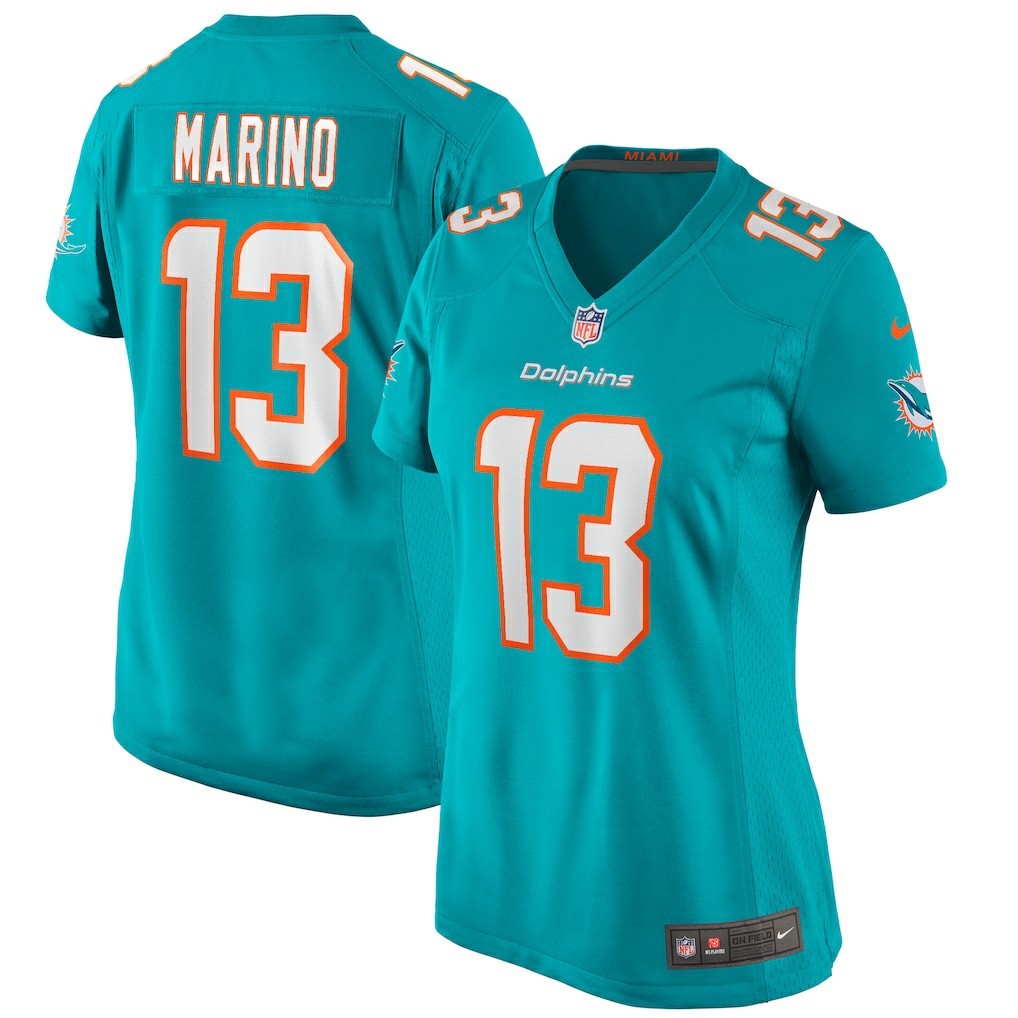 Dan Marino Miami Dolphins Women's Game Retired Player Jersey - Aqua | Nike for sale