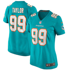 Jason Taylor Miami Dolphins Women's Game Retired Player Jersey - Aqua | Nike on sale
