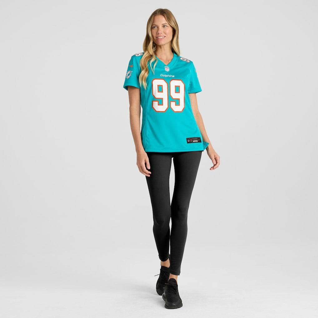 Jason Taylor Miami Dolphins Women's Game Retired Player Jersey - Aqua | Nike on sale