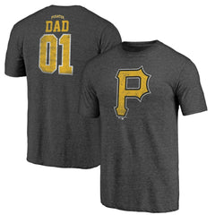 Pittsburgh Pirates Father's Day Greatest Dad Tri-Blend T-Shirt - Black