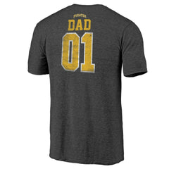 Pittsburgh Pirates Father's Day Greatest Dad Tri-Blend T-Shirt - Black