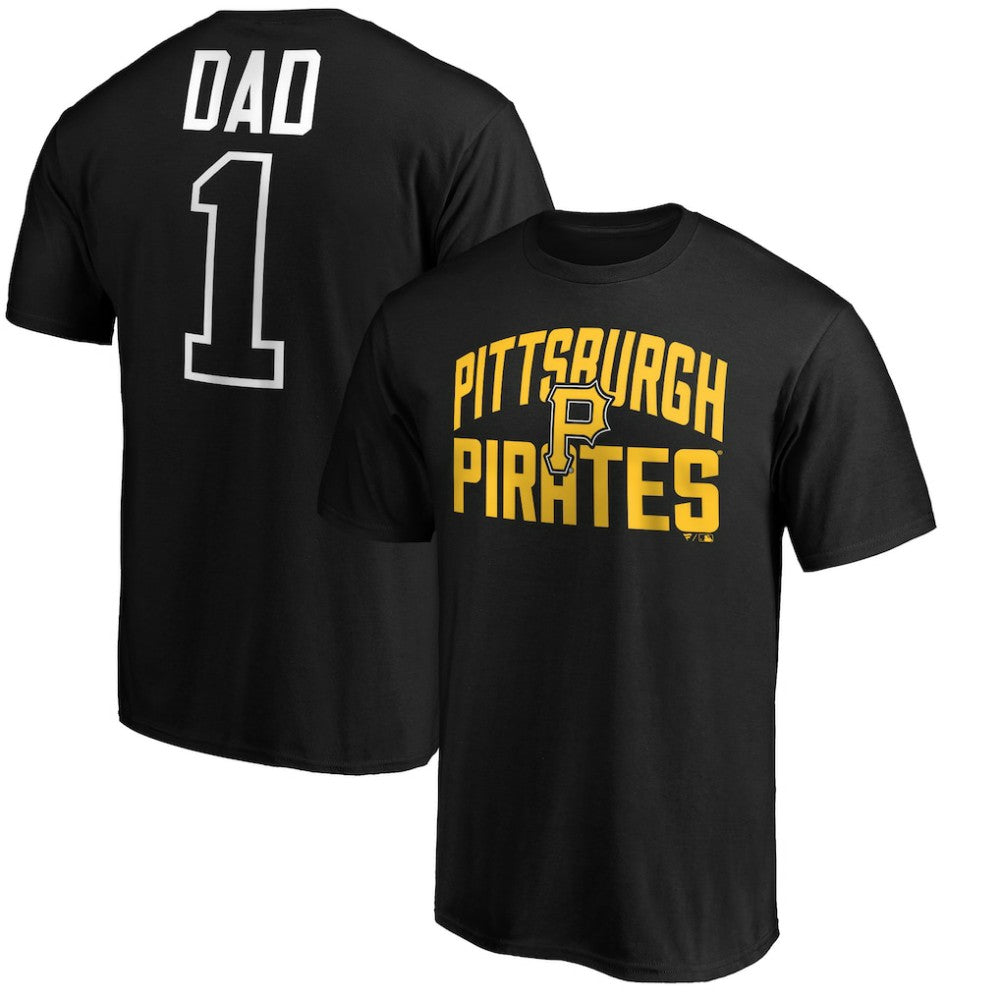 Pittsburgh Pirates Father's Day #1 Dad T-Shirt - Black