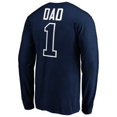 Atlanta Braves Father's Day #1 Dad Long Sleeve T-Shirt - Navy