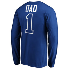 Chicago Cubs Father's Day #1 Dad Long Sleeve T-Shirt - Royal