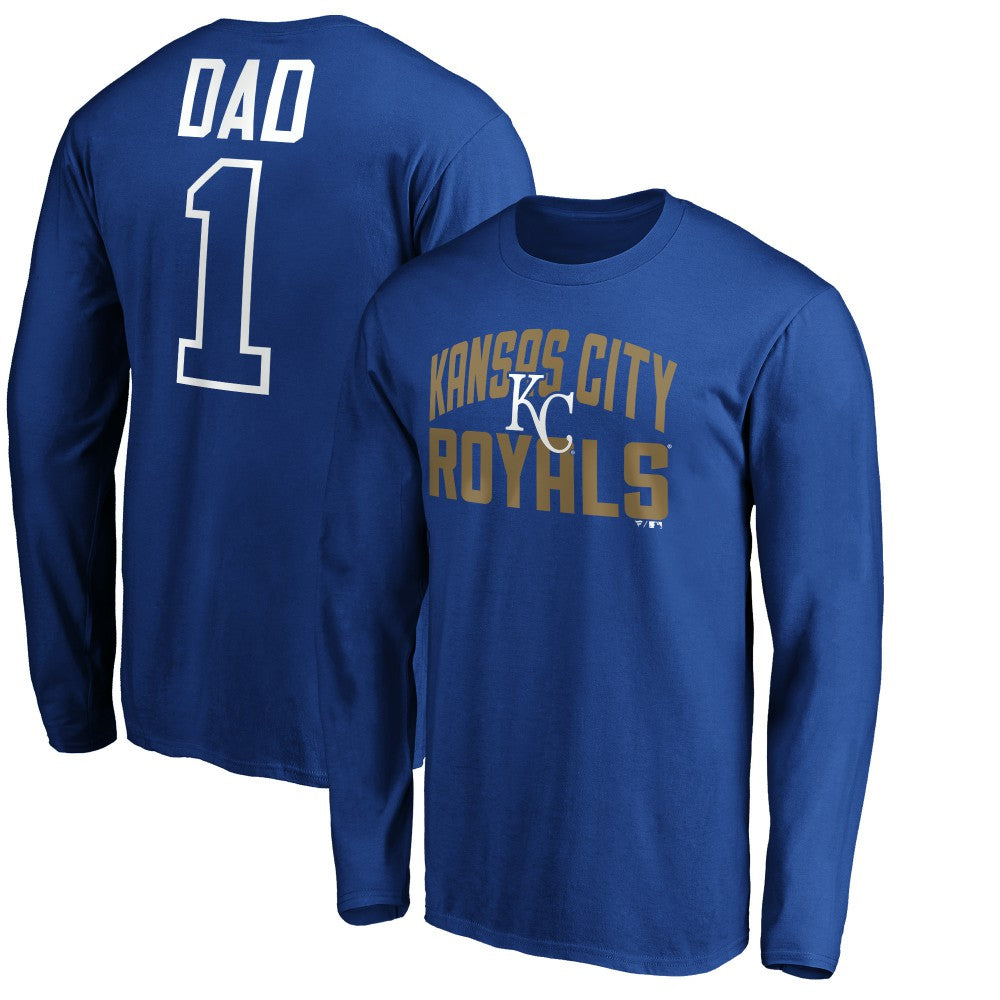 Kansas City Royals Father's Day #1 Dad Long Sleeve T-Shirt - Royal