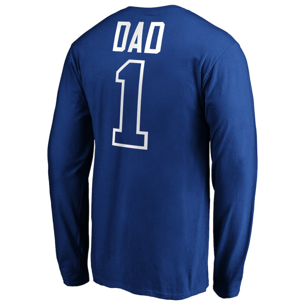 Los Angeles Dodgers Father's Day #1 Dad Long Sleeve T-Shirt - Royal