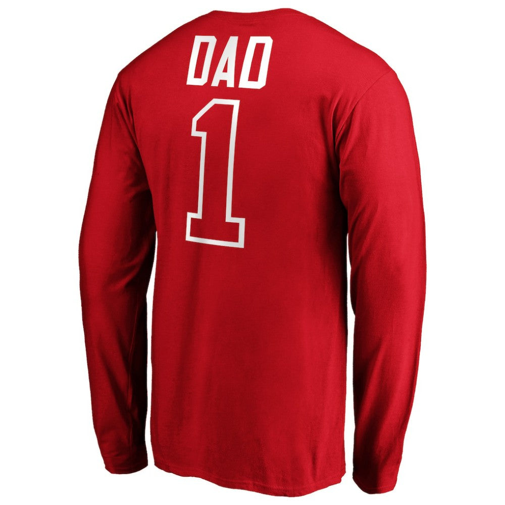 Philadelphia Phillies Father's Day #1 Dad Long Sleeve T-Shirt - Red