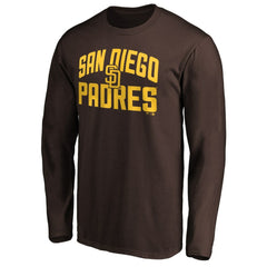 San Diego Padres Father's Day #1 Dad Long Sleeve T-Shirt - Brown