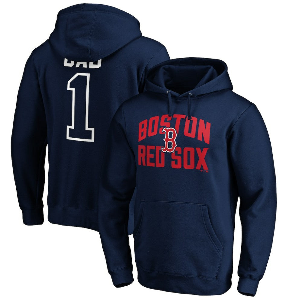 Boston Red Sox Father's Day #1 Dad Pullover Hoodie - Navy