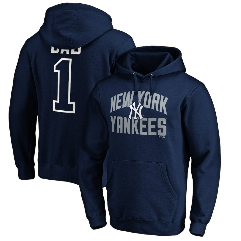 New York Yankees Father's Day #1 Dad Pullover Hoodie - Navy