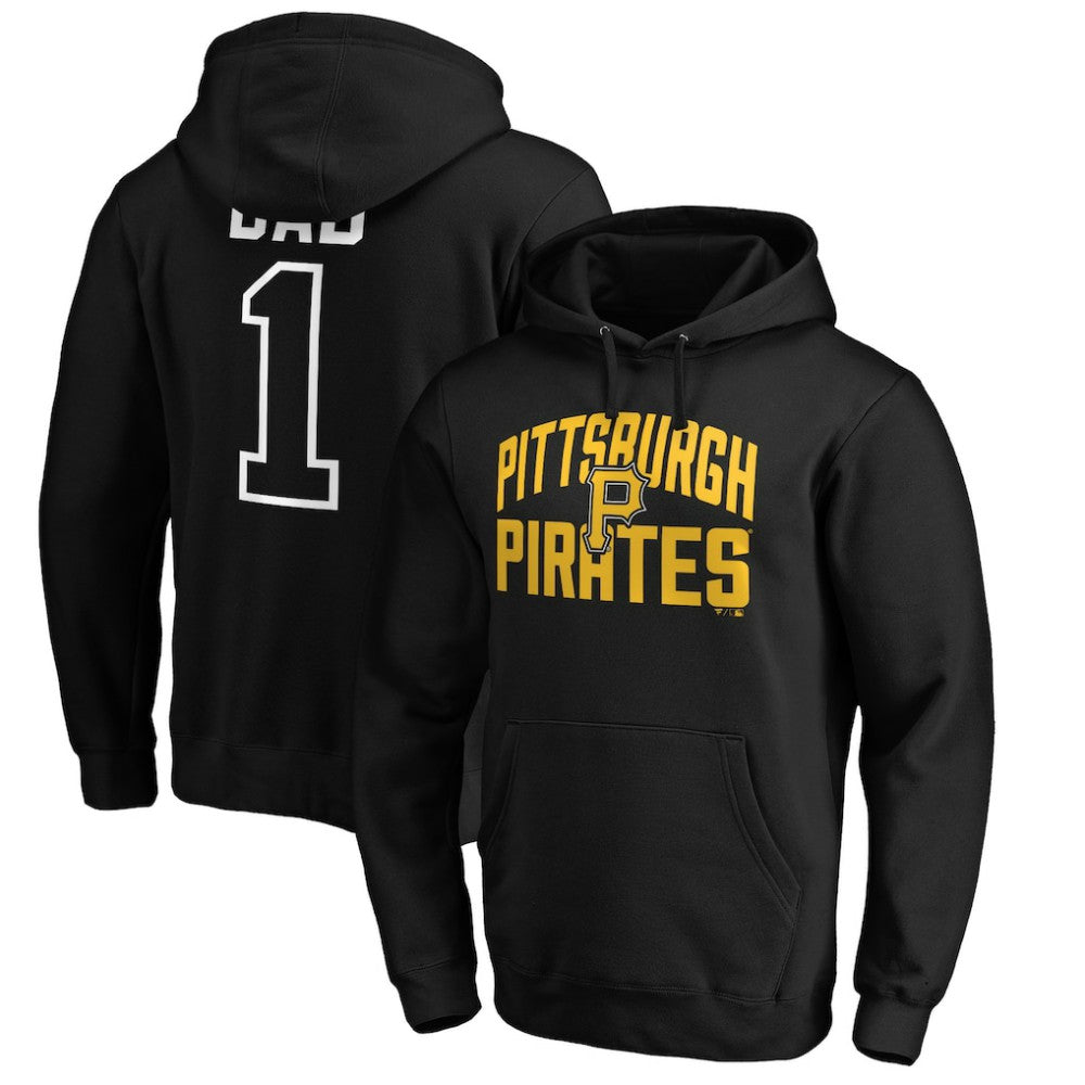Pittsburgh Pirates Father's Day #1 Dad Pullover Hoodie - Black