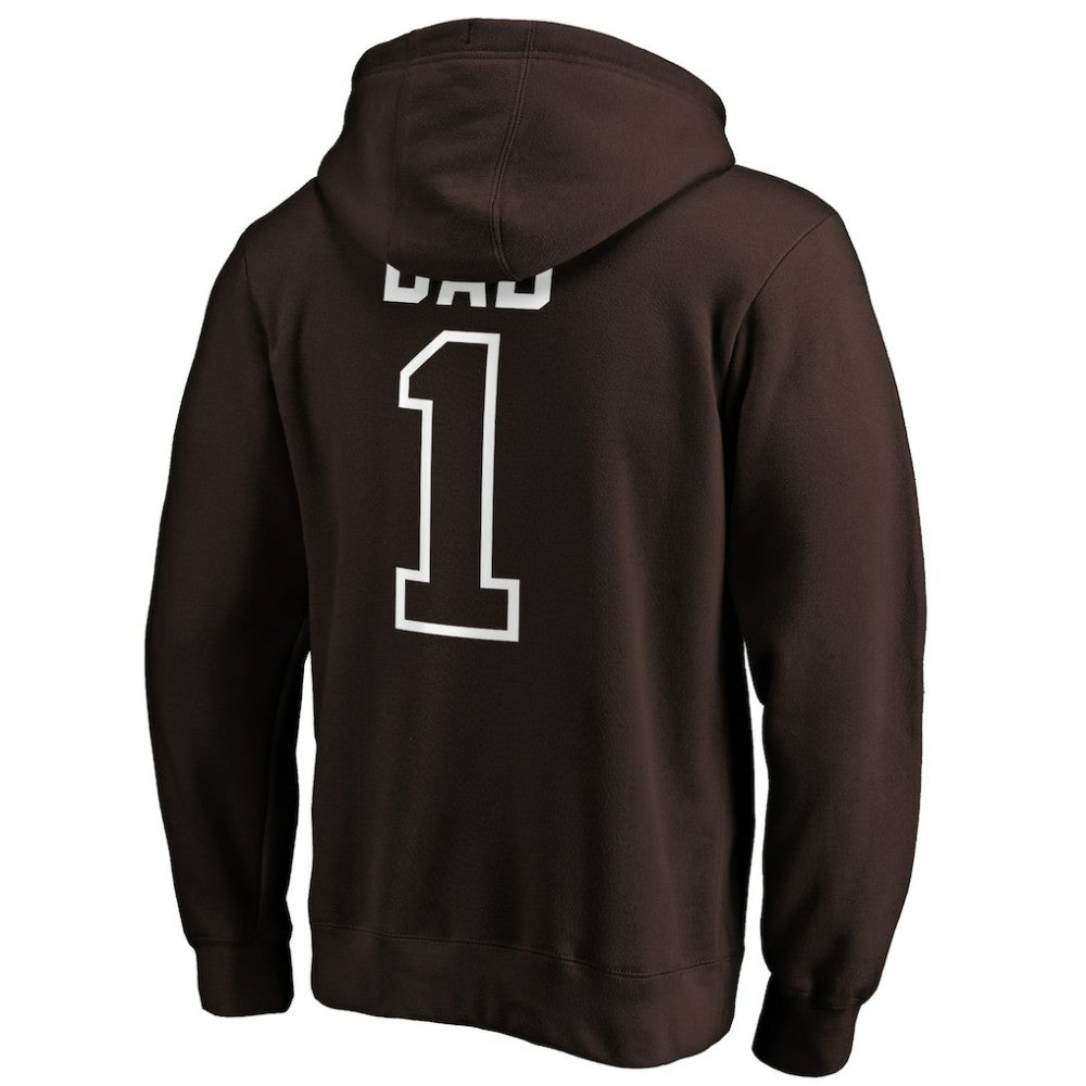 San Diego Padres Father's Day #1 Dad Pullover Hoodie - Brown