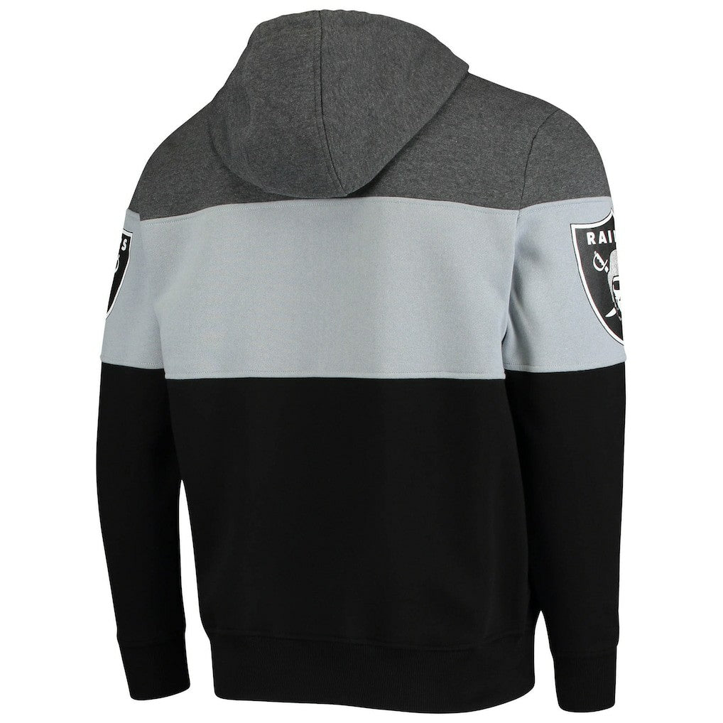 Las Vegas Raiders Starter Extreme Fireballer Pullover Hoodie - Heathered Gray/Silver discount