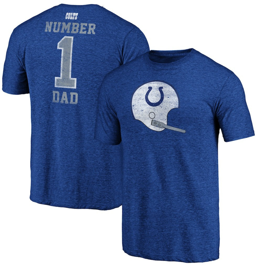 Indianapolis Colts #1 Dad Team Logo T-Shirt - Royal online