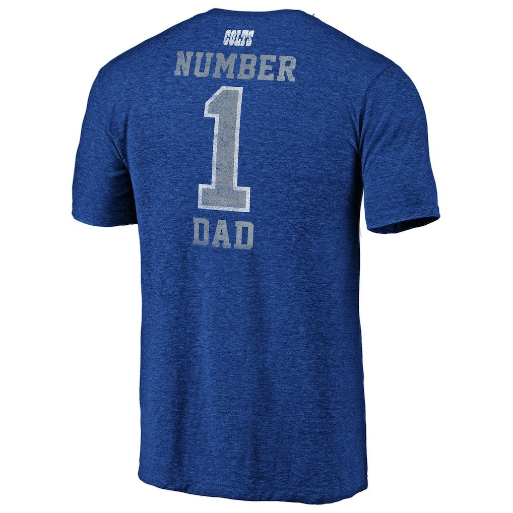 Indianapolis Colts #1 Dad Team Logo T-Shirt - Royal online