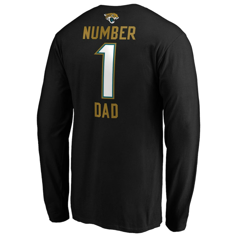 Jacksonville Jaguars #1 Dad Long Sleeve Team Logo T-Shirt - Black outlet