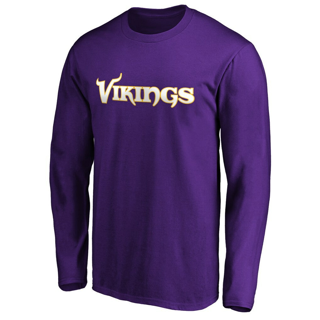 Minnesota Vikings #1 Dad Long Sleeve Team Logo T-Shirt - Purple sale