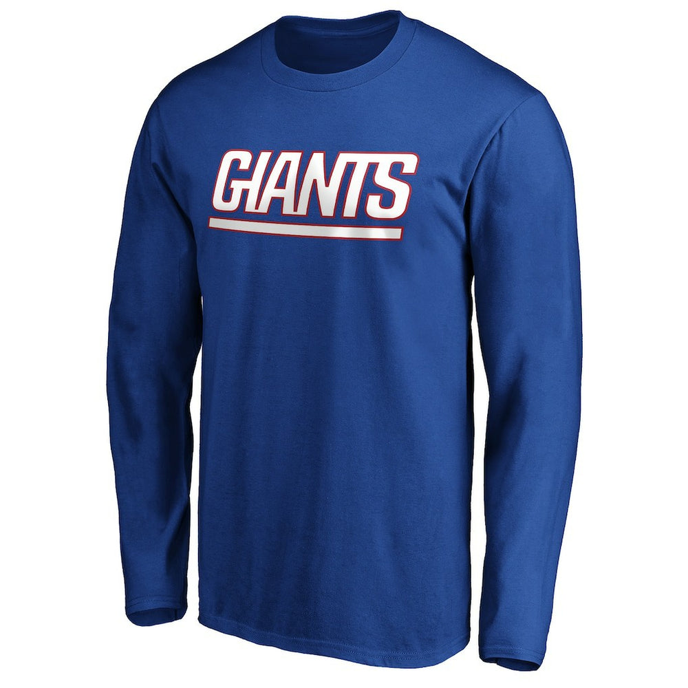 New York Giants #1 Dad Long Sleeve Team Logo T-Shirt - Royal sale