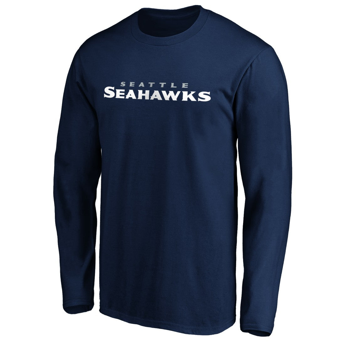 Seattle Seahawks #1 Dad Long Sleeve Team Logo T-Shirt - College Navy for sale