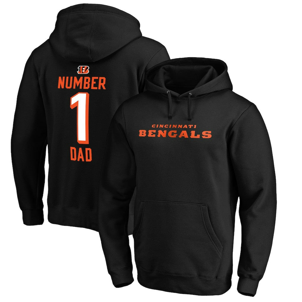 Cincinnati Bengals #1 Dad Pullover Hoodie - Black outlet