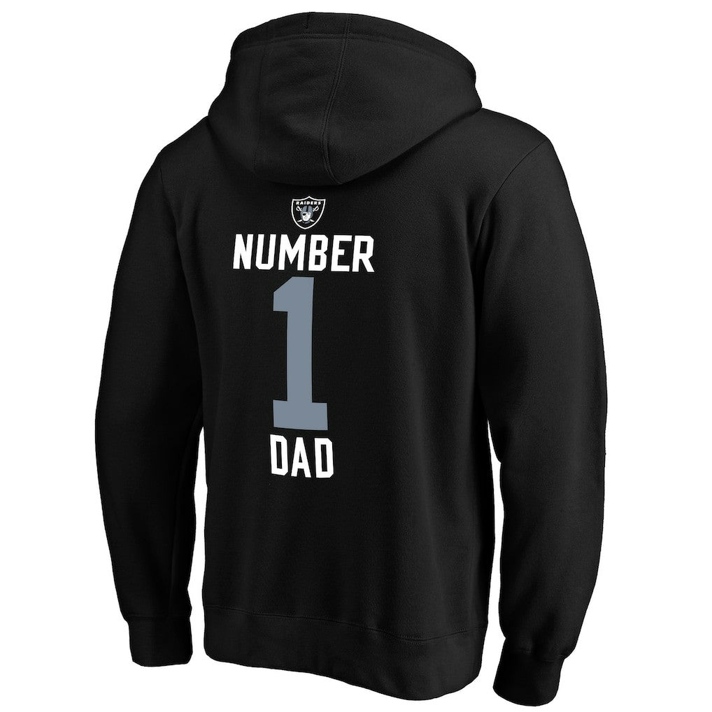 Las Vegas Raiders #1 Dad Pullover Hoodie - Black outlet