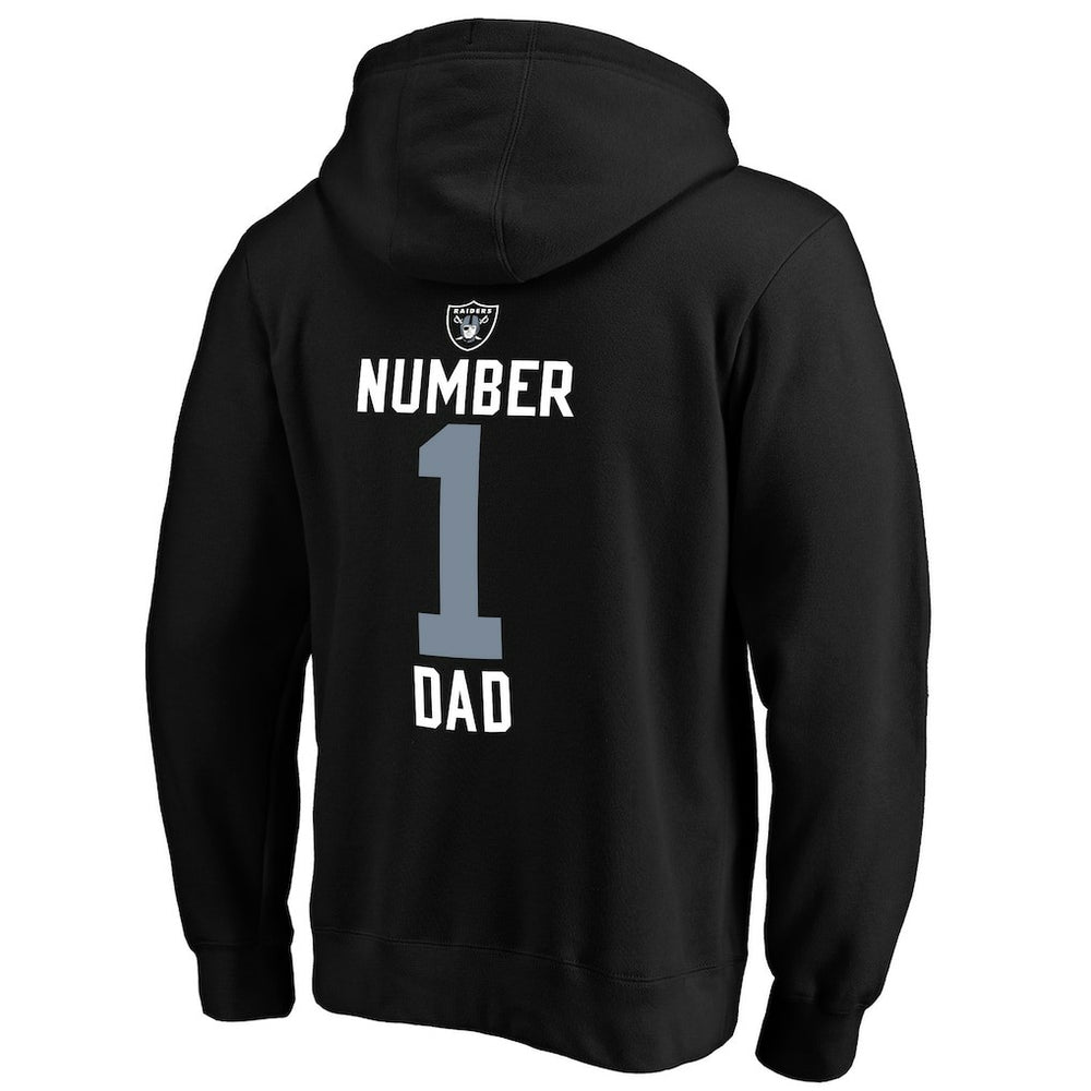 Las Vegas Raiders #1 Dad Pullover Hoodie - Black outlet