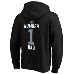 Las Vegas Raiders #1 Dad Pullover Hoodie - Black outlet