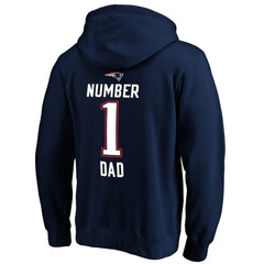 New England Patriots #1 Dad Pullover Hoodie - Navy on sale