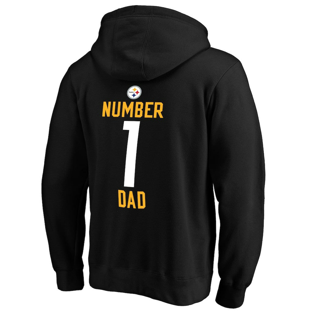 Pittsburgh Steelers #1 Dad Pullover Hoodie - Black cheap