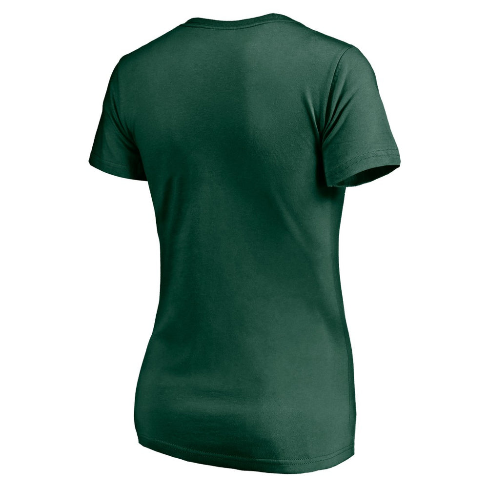 Green Bay Packers Women's Nostalgia V-Neck T-Shirt - Green for sale
