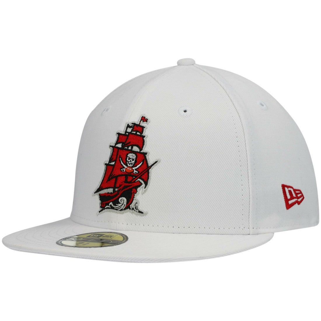Tampa Bay Buccaneers New Era Omaha Alternate Logo 59FIFTY Fitted Hat - White discount